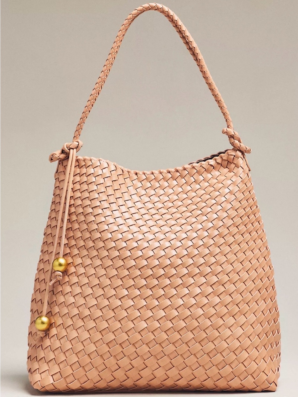 Anthropologie Calla Oversized Woven
Bucket Bag Tan NWT